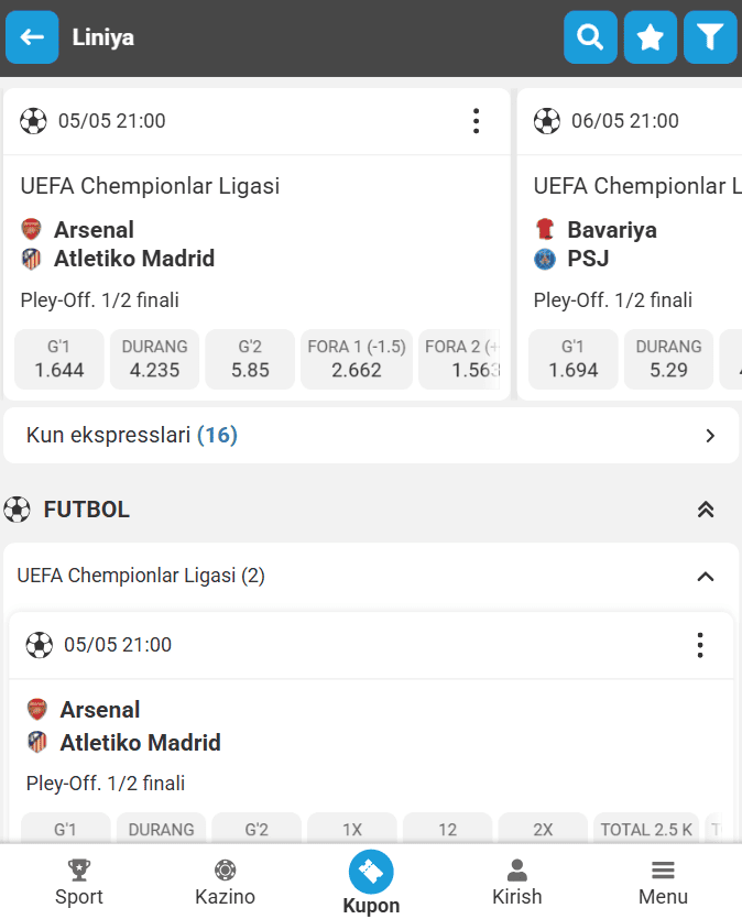 Megapari sport stavkalari UZ